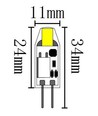 G4 1,1W SILI1.1 LED pære - 12V AC/DC, G4