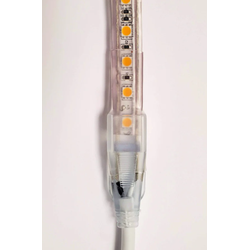 230V RGB Neon Flex LED strip Samling og tætning af 230V strip/neonflex - Med silikone og krympeflex (plug og endestykke)