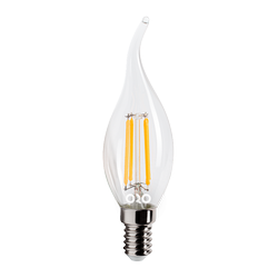 LED-POL LED lampe glødetråd E14 Flami C35 4W 360°, Ø35x120