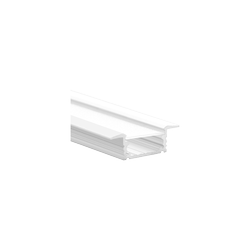Elmateriel PROFILER til strips, planmonteret 1000x8,6x17 bredde 27mm AL. Lakeret, hvid