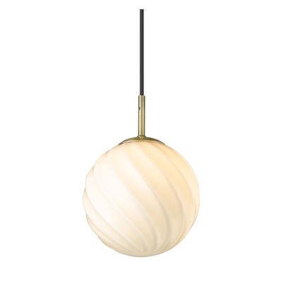 Halo Design - Twist pendel, Ball Ø15 Opal / Messing