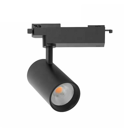 28W 1-faset RA90 Skinnespot - 175 lm/W, Sort, 1F3W
