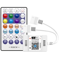 RGB+W LED strip tilbehør 12V/24V Smart Home RGBW controller - Virker med Google Home, Alexa og smartphones, 12V (144W), 24V (288W)
