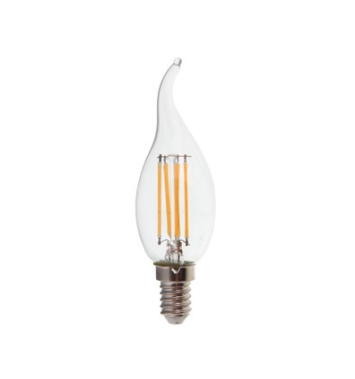 E14 4W LED flammepære - Kultråd, varm hvid