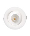 7W Ø10cm Lavprofil indbygningsspot dæmpbar RA93 - Hul: Ø8,3 cm, Mål: Ø10 cm, CCT