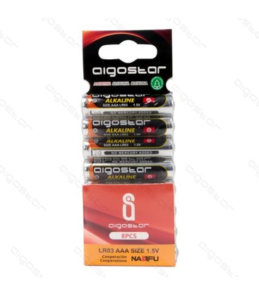 Outlet: 8 stk Aigostar LR03 AAA Batteri, 1,5V