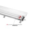 60cm Limea T8 LED armatur, gennemfortrådet - Til 2x 60cm LED rør, IP65 vandtæt