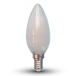 E14 LED V-Tac 4W LED kertepære - Kultråd, matteret glas, E14