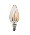 E14 4W LED kertepære - Kultråd, røget glas, ekstra varm