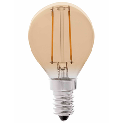E14 LED Restsalg: LEDlife 2W LED kronepære - Dæmpbar, kultråd, røget glas, ekstra varm, E14
