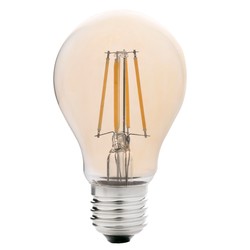 E27 almindelige LED LEDlife 4W LED pære - Dæmpbar, kultråd, røget glas, ekstra varm hvid, 2200K, A60, E27