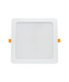 12W 14,5 x 14,5 cm LED indbygningspanel - IP54 udendørs, Hul: 12 x 12 cm, Mål: 14,5 x 14,5 cm