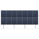 Solcelle jordstativ 25° hælding - Beregnet til 14 paneler fordelt på 2 rækker