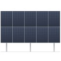 Solcelle jordstativ 25° hælding - Beregnet til 10 paneler fordelt på 2 rækker