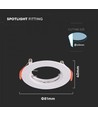 2 pak MR16/GU10 Downlight kit - Uden lyskilde, Blank hvid, Hul: Ø6,3 cm, Mål: Ø8 cm