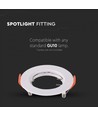 MR16/GU10 Downlight kit - Uden lyskilde, Blank hvid, Hul: Ø6,3 cm, Mål: Ø8 cm