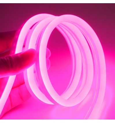 5m 8W pr. meter Pink 8x16 Neon Flex LED - 12V DC, IP67
