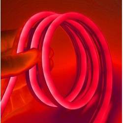 Neon Flex LED strip Rose rød 8x16 Neon Flex LED - 5 meter, 8W pr. meter, IP67, 12V