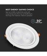 30W Ø22,5cm LED spotlight - Hul: Ø19,5 cm, Mål: Ø22,5 cm, 3,8 cm høj, Samsung LED chip