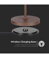V-Tac opladelig bordlampe, trådløs - Corten, IP54 udendørs bordlampe, touch dæmpbar, model mini