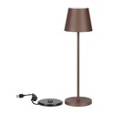 V-Tac opladelig bordlampe, trådløs - Corten, IP54 udendørs bordlampe, touch dæmpbar, model mini