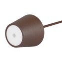 V-Tac opladelig bordlampe, trådløs - Corten, IP54 udendørs bordlampe, touch dæmpbar, model mini