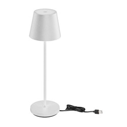 Lamper V-Tac opladelig bordlampe, trådløs - Hvid, IP54 udendørs bordlampe, touch dæmpbar, model mini