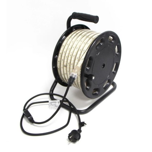 25m arbejdslys LED strip på tromle - 230V, IP67, 180 LED/m, 10W/m