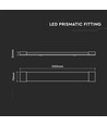 150cm 50W komplet LED armatur - 3 års garanti, 120 lm/w