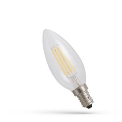 E14 LED Spectrum 4W LED pære - C35, kultråd, ekstra varm hvid, 1800K, E14