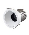 11W Ø8,4cm indbygningsspot dæmpbar RA92 - Hul: Ø7,5 cm, Mål: Ø8,4 cm, Hvid kant