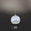 V-Tac LED lampe - Flot loftlampe, Ø12, hvid, inkl. ophæng