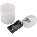 LED gravstenslys - Hvid, 12 cm høj, IP44 udendørs, batteri