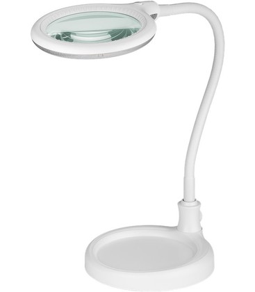 LED luplampe m/svanehals 6W - Hvid, bordlampe, klemme