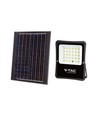 20W Solcelle projektør LED - IP65, Sort, inkl. solcelle, fjernbetjening