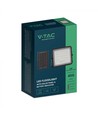 6W Solcelle projektør LED - IP65, Sort, inkl. solcelle, fjernbetjening, indbygget batteri