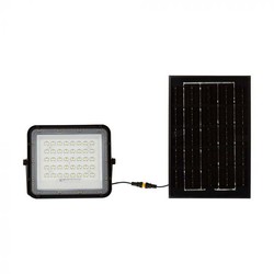Solcellelamper V-Tac 6W Solcelle projektør LED - Sort, inkl. solcelle, fjernbetjening, indbygget batteri, IP65