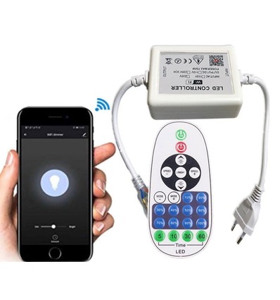230V WiFi Smart Home dæmper - Inkl. endeprop, til 230V (Type X-2), memory funktion, max 50 m
