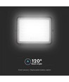 15W Solcelle projektør LED - IP65, Sort, inkl. solcelle, fjernbetjening, indbygget batteri