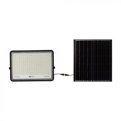 Lamper V-Tac 240W Solcelle projektør LED - Sort, inkl. solcelle, fjernbetjening, indbygget batteri, IP65