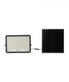 30W Solcelle projektør LED - IP65, Sort, inkl. solcelle, fjernbetjening, indbygget batteri