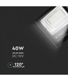40W Solcelle projektør LED - IP65, Sort, inkl. solcelle, fjernbetjening