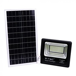 Lamper V-Tac 40W Solcelle projektør LED - Sort, inkl. solcelle, fjernbetjening, IP65