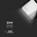 V-Tac 50W Solcelle projektør LED - Sort, inkl. solcelle, fjernbetjening, IP65