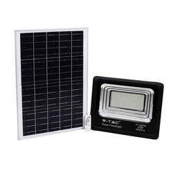 Solcelle projektører V-Tac 50W Solcelle projektør LED - Sort, inkl. solcelle, fjernbetjening, IP65