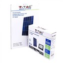 V-Tac 50W Solcelle projektør LED - Sort, inkl. solcelle, fjernbetjening, IP65