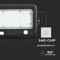 V-Tac 10W LED Solcelle projektør - Sort, inkl. solcelle, sensor, IP65