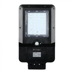 Tilbud V-Tac 15W Solcelle gadelampe LED - Sort, inkl. solcelle, sensor, IP65