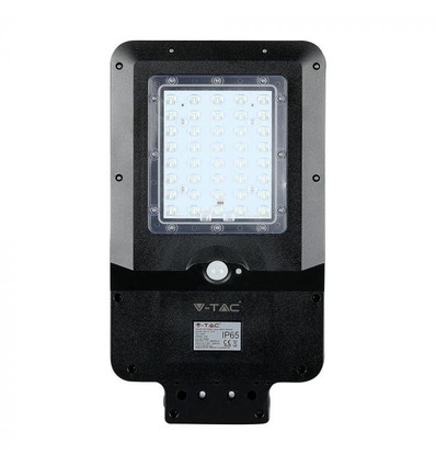 V-Tac 15W Solcelle gadelampe LED - Sort, inkl. solcelle, sensor, IP65