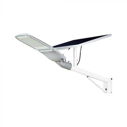 Lamper V-Tac 300W Solcelle gadelampe LED - Hvid, inkl. solcelle, fjernbetjening, IP65